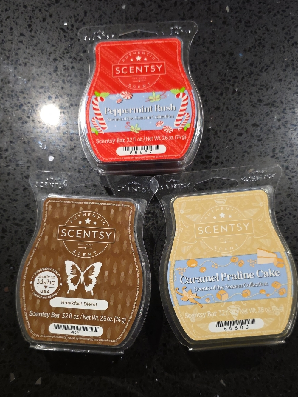 Scentsy Wax Bar Set - Red, Brown, Cream